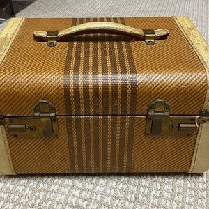 Vintage train case luggage suitcase